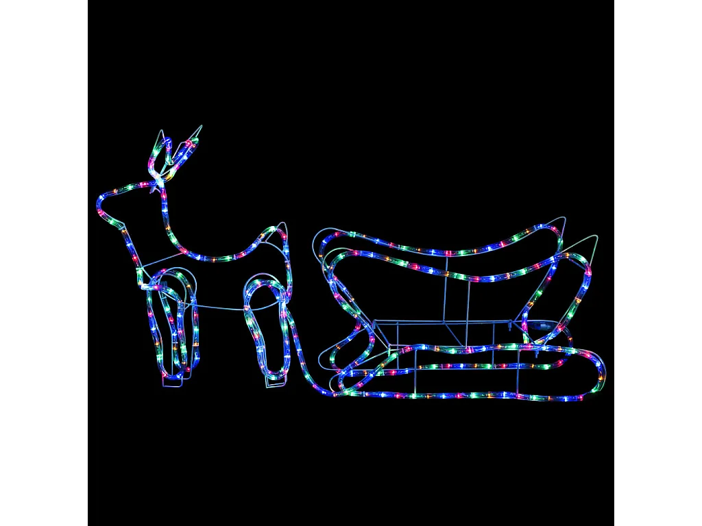 Décoration de Noël d'extérieur Renne et traîneau 252 LED