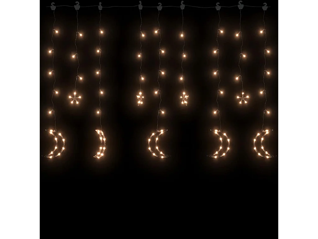 Guirlande lumineuse étoile et lune avec télécommande 345 LED