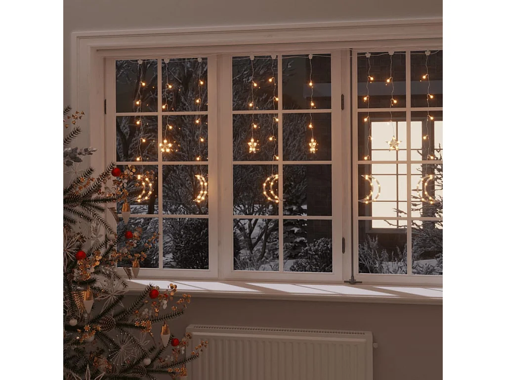 Guirlande lumineuse étoile et lune avec télécommande 345 LED