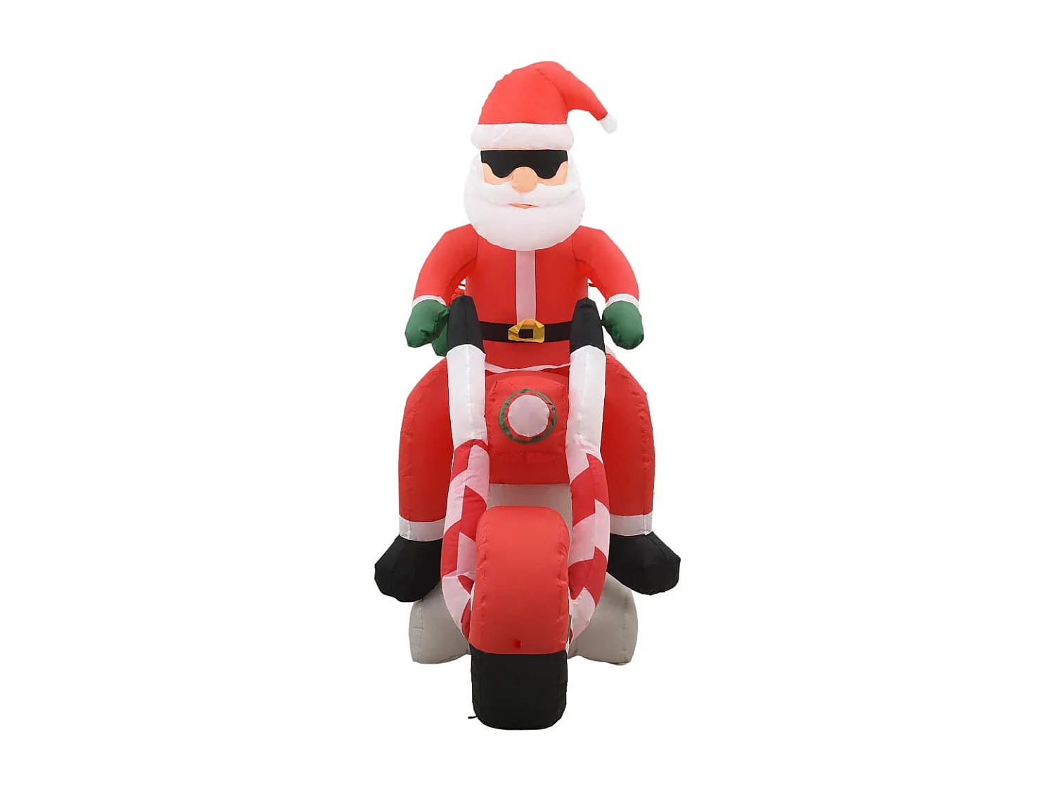 Papai Noel inflável em motocicleta LED IP44 160 cm