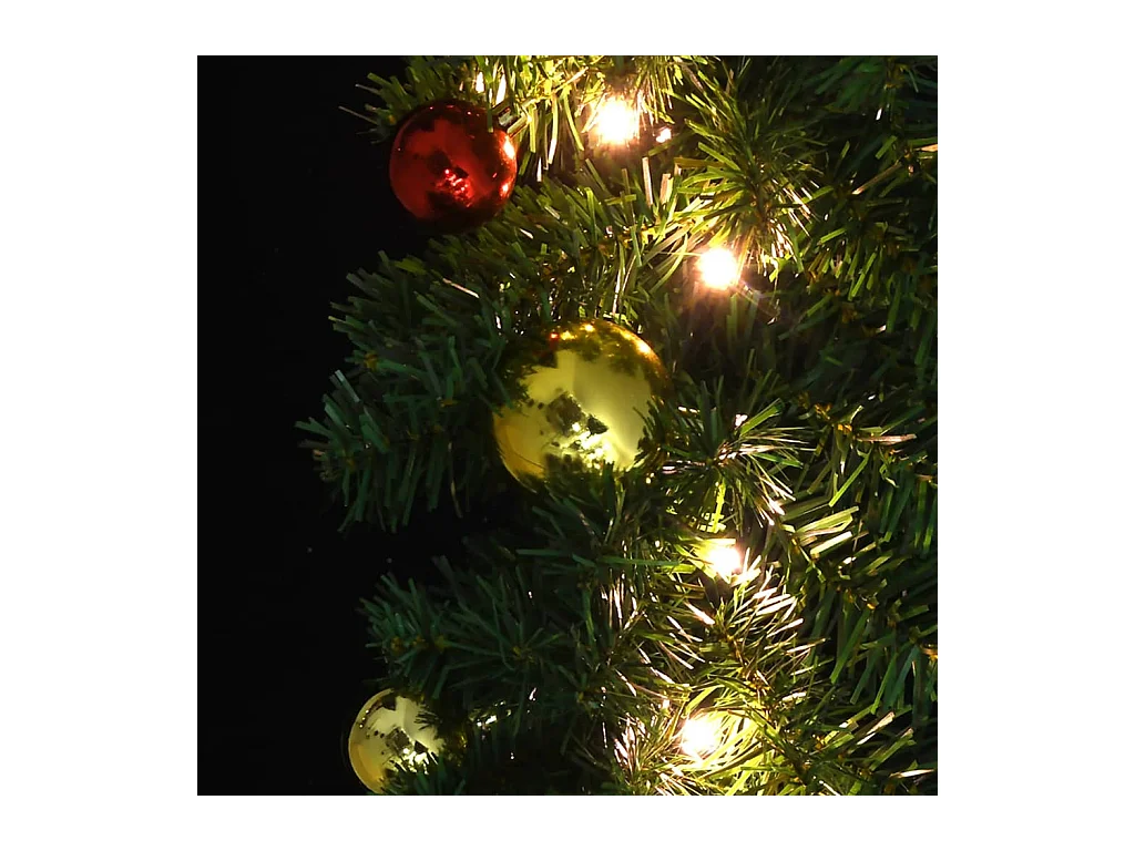 Guirlande de Noël décorée avec boules et lumières LED 20 m