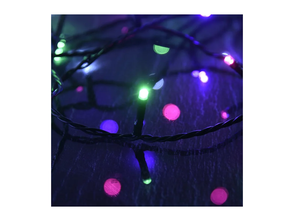 Guirlanda de LED com 1000 LEDs multicoloridos pastel 100 m PVC