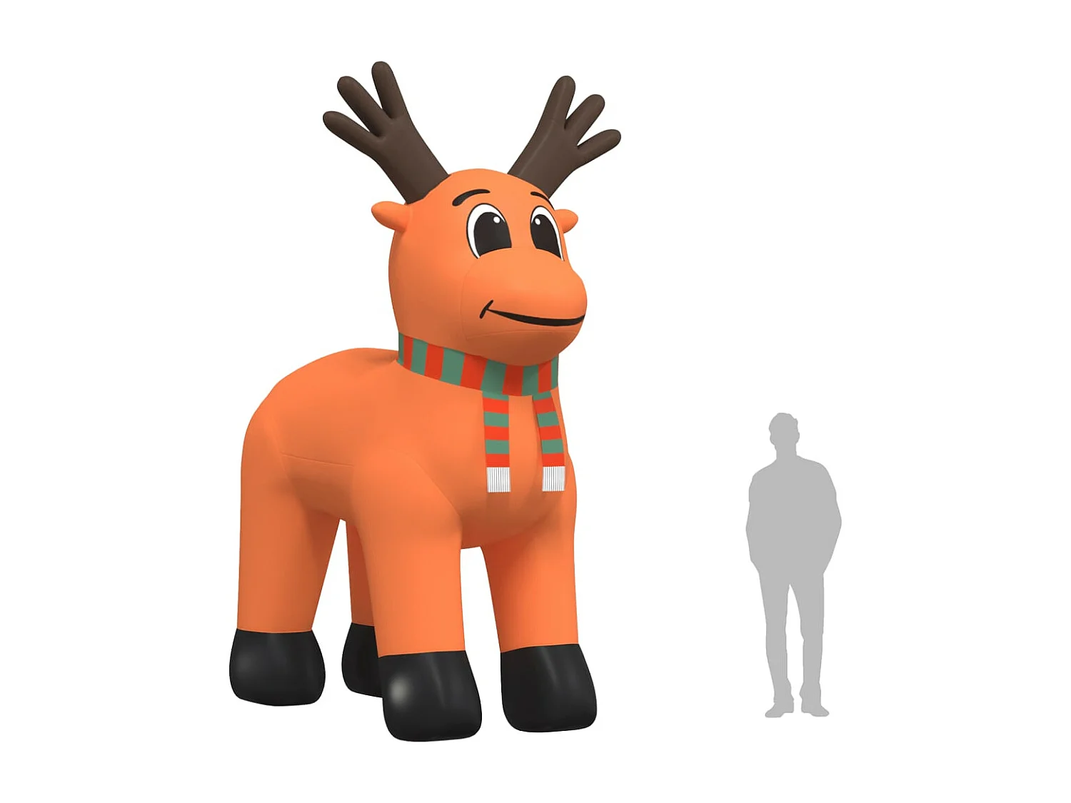 Renne gonflable de Noël avec LED 500 cm