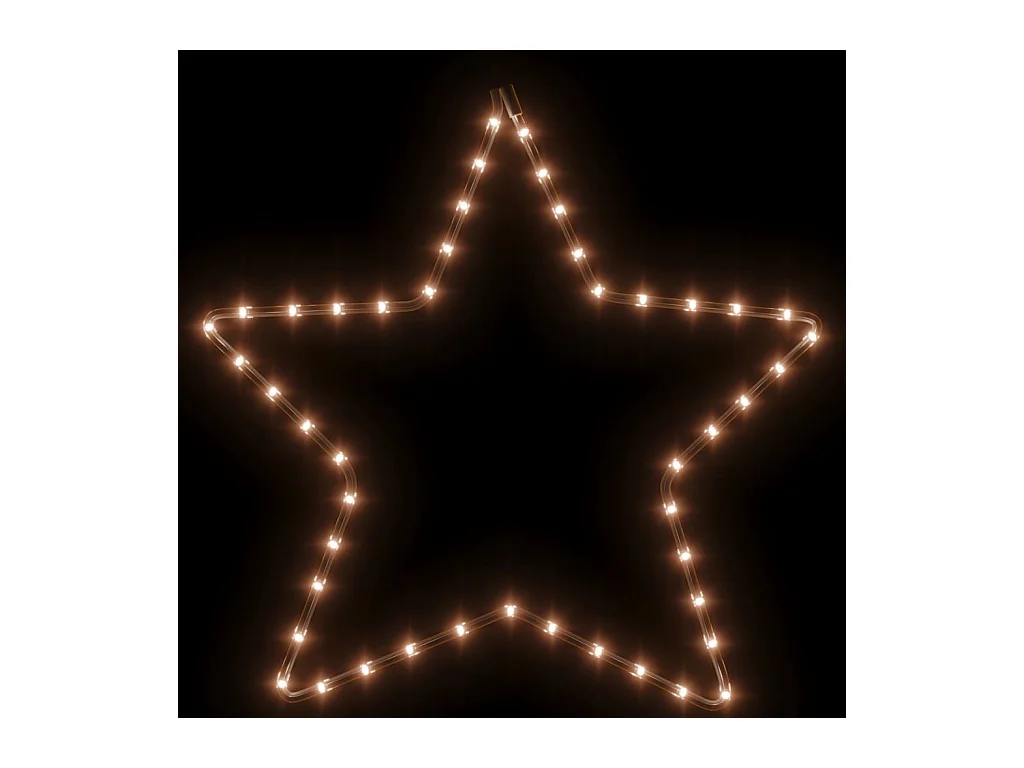 Weihnachtssternfigur mit 48 warmweißen LEDs 56 cm