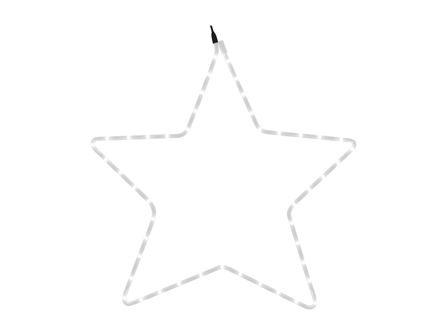 Figura stella di Natale con 48 LED bianchi caldi 56 cm