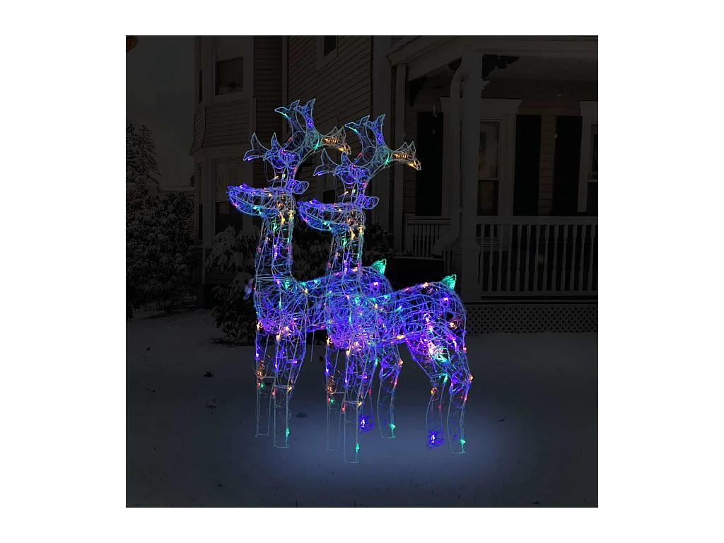 Decorações de Natal de renas 2 unidades 60x16x100 cm acrílico