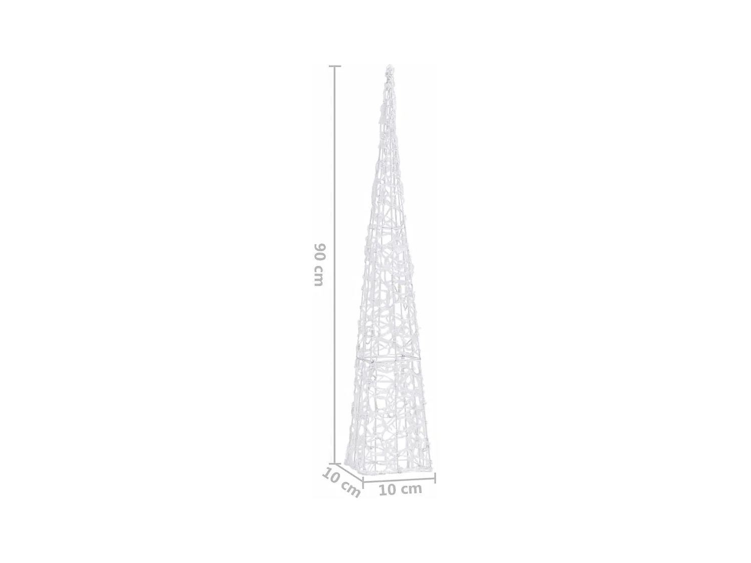 Dekorativer LED-Lichtkegel Acryl Mehrfarbig 90 cm