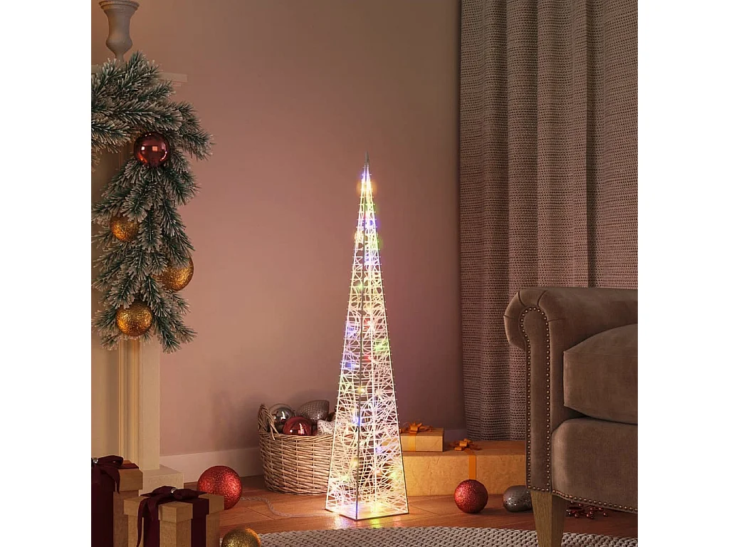 Dekorativer LED-Lichtkegel Acryl Mehrfarbig 90 cm