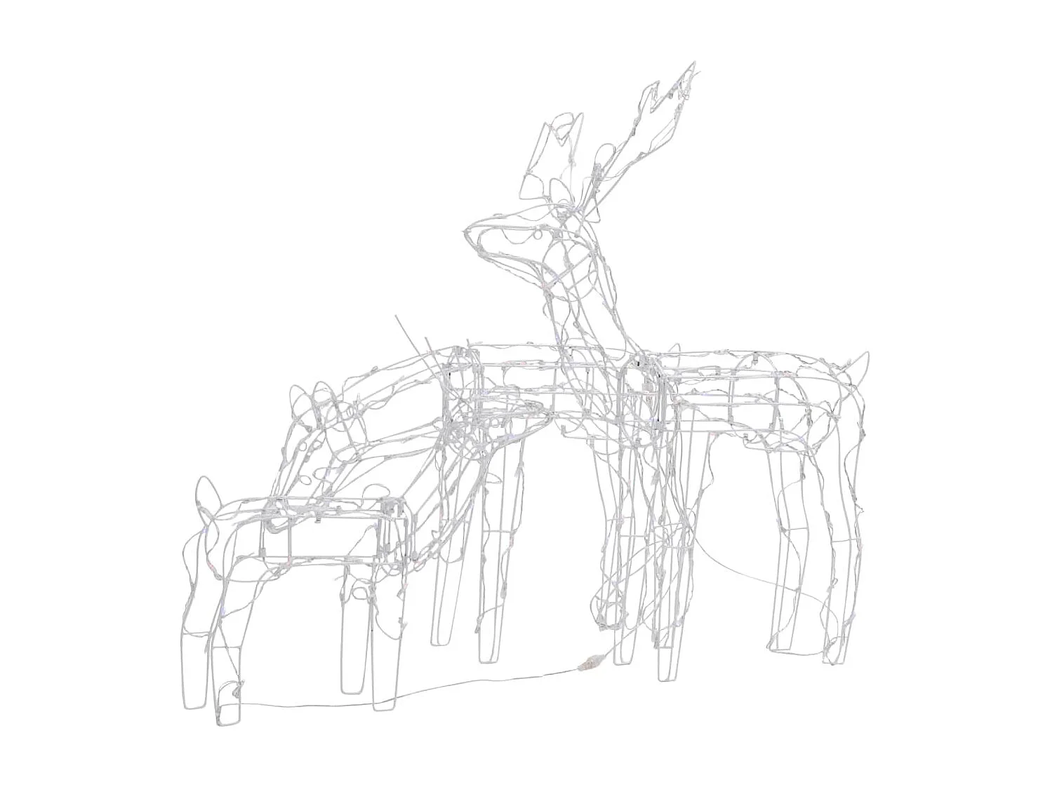 Cordón de luz navideña 3 piezas Reno 229 LED