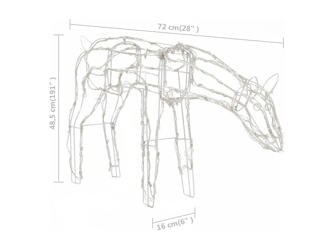 Cordón de luz navideña 3 piezas Reno 229 LED