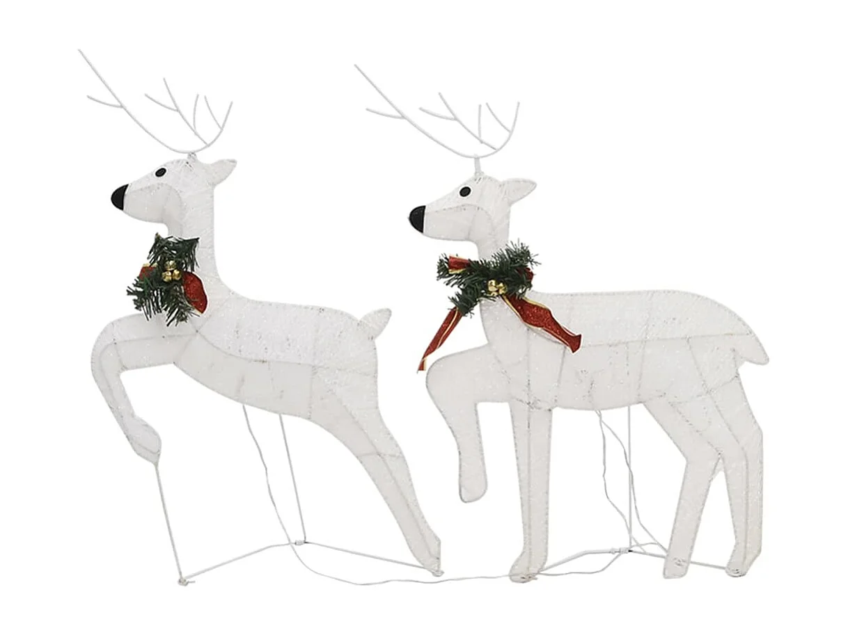 Rena de Natal 6 pcs Branco 120 LED