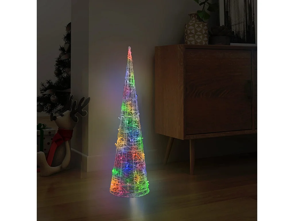 Cône lumineux décoratif pyramide à LED Acrylique Coloré 90 cm