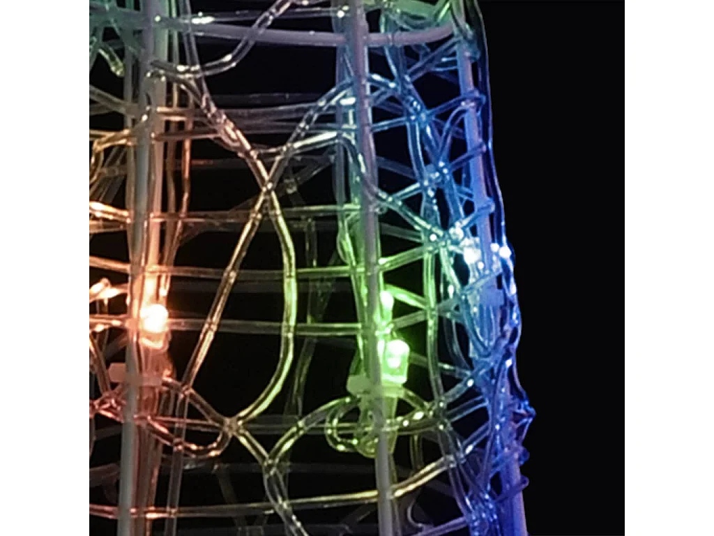 Cône lumineux décoratif pyramide à LED Acrylique Coloré 90 cm