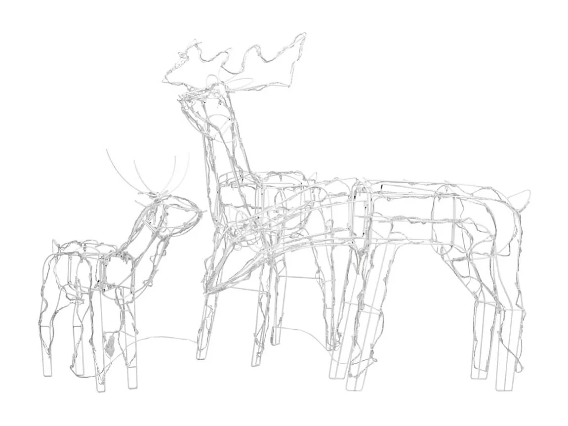 Weihnachtslichtkabel 3 Stück Rentier 229 LED