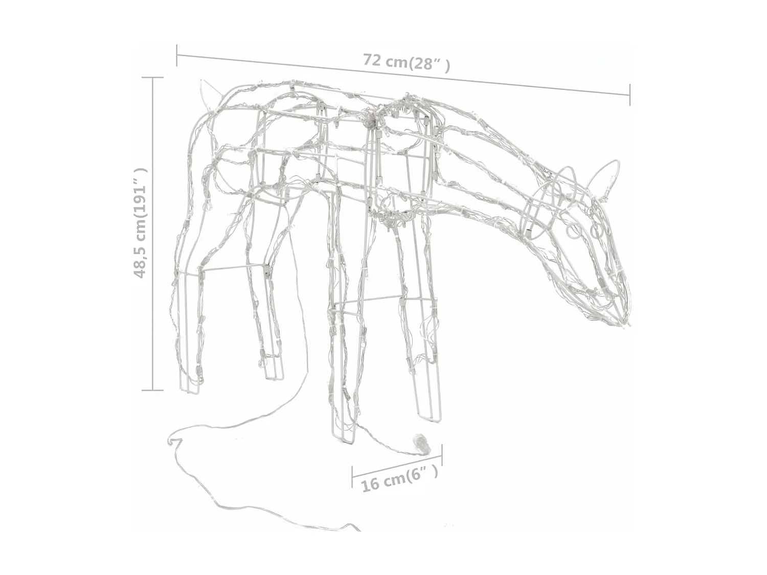 Weihnachtslichtkabel 3 Stück Rentier 229 LED