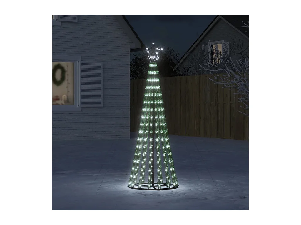 Arbre de Noël lumineux conique 275 LED blanc froid 180 cm