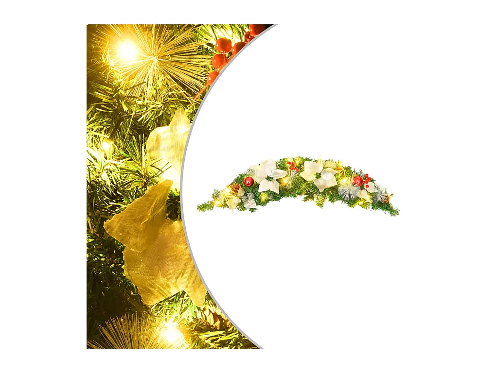 Arche de Noël avec lumières LED Vert 90 cm PVC