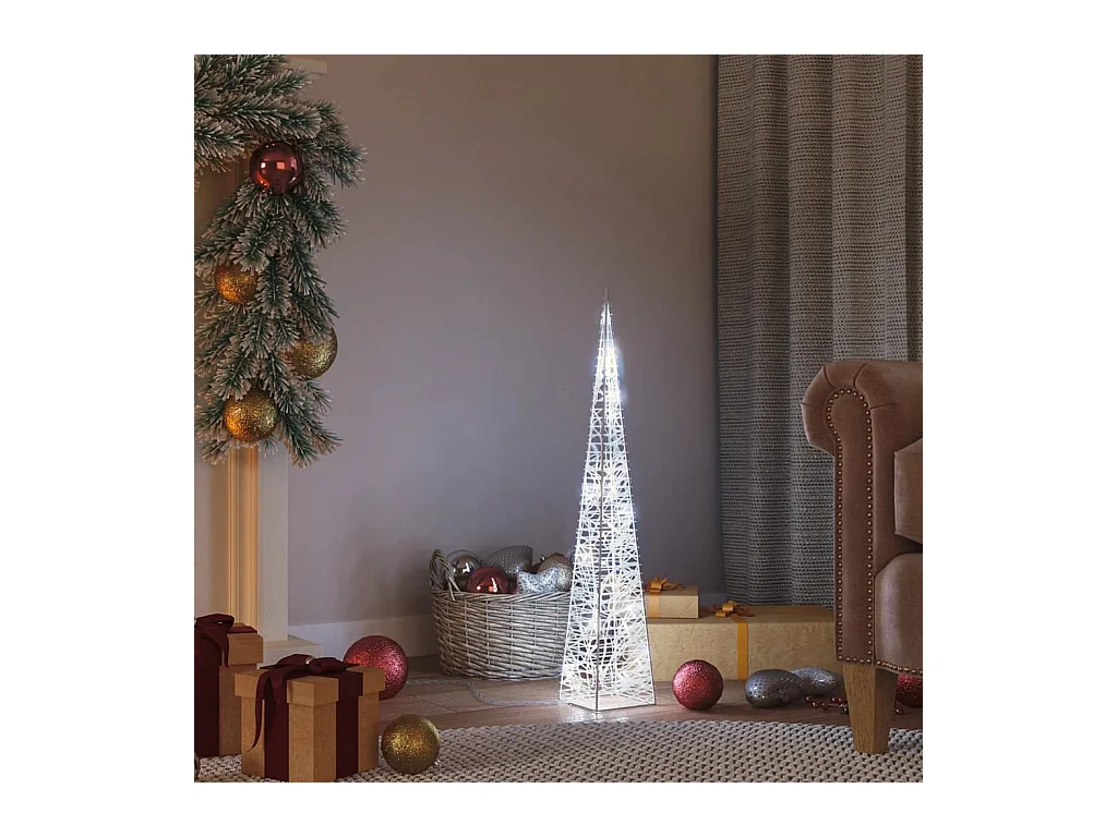 Cono luminoso LED decorativo Acrilico Bianco freddo 60 cm