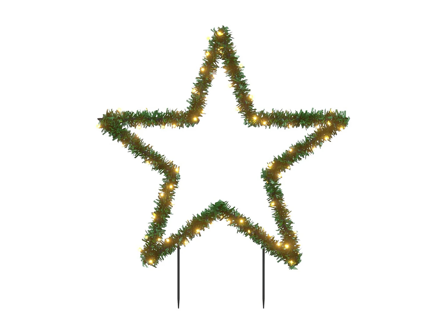 Decorazione luminosa stella di Natale con 80 picchetti LED 60 cm