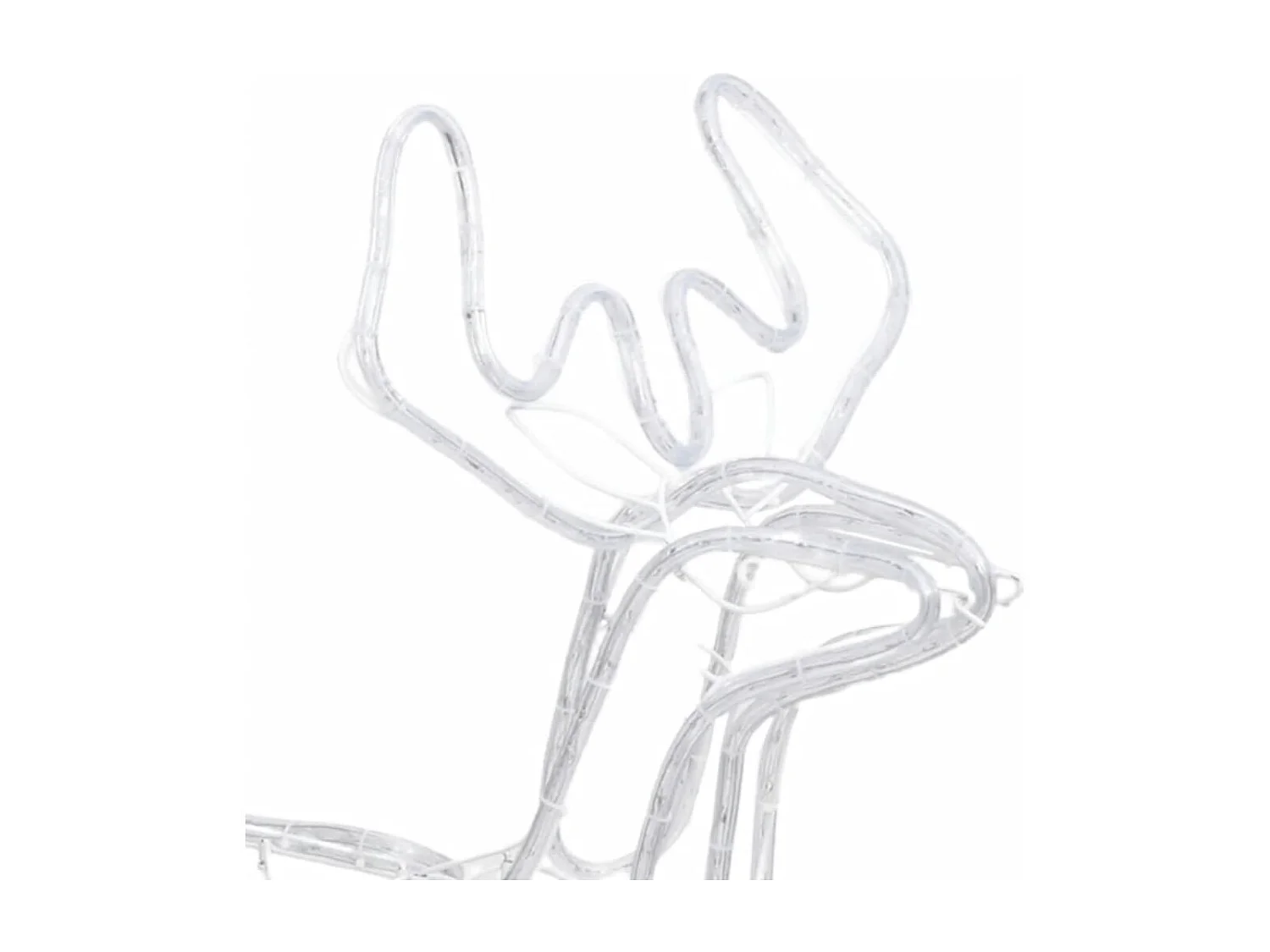 Rena de Natal Cool branco 76x42x87 cm