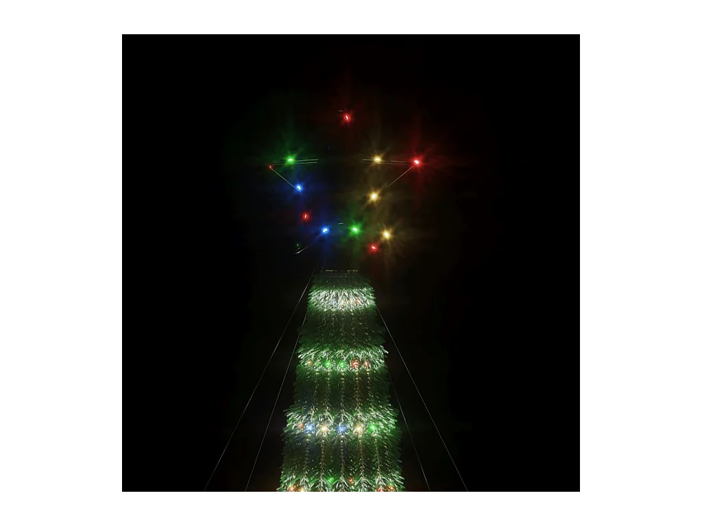 Konischer leuchtender Weihnachtsbaum 275 farbige LEDs 180 cm