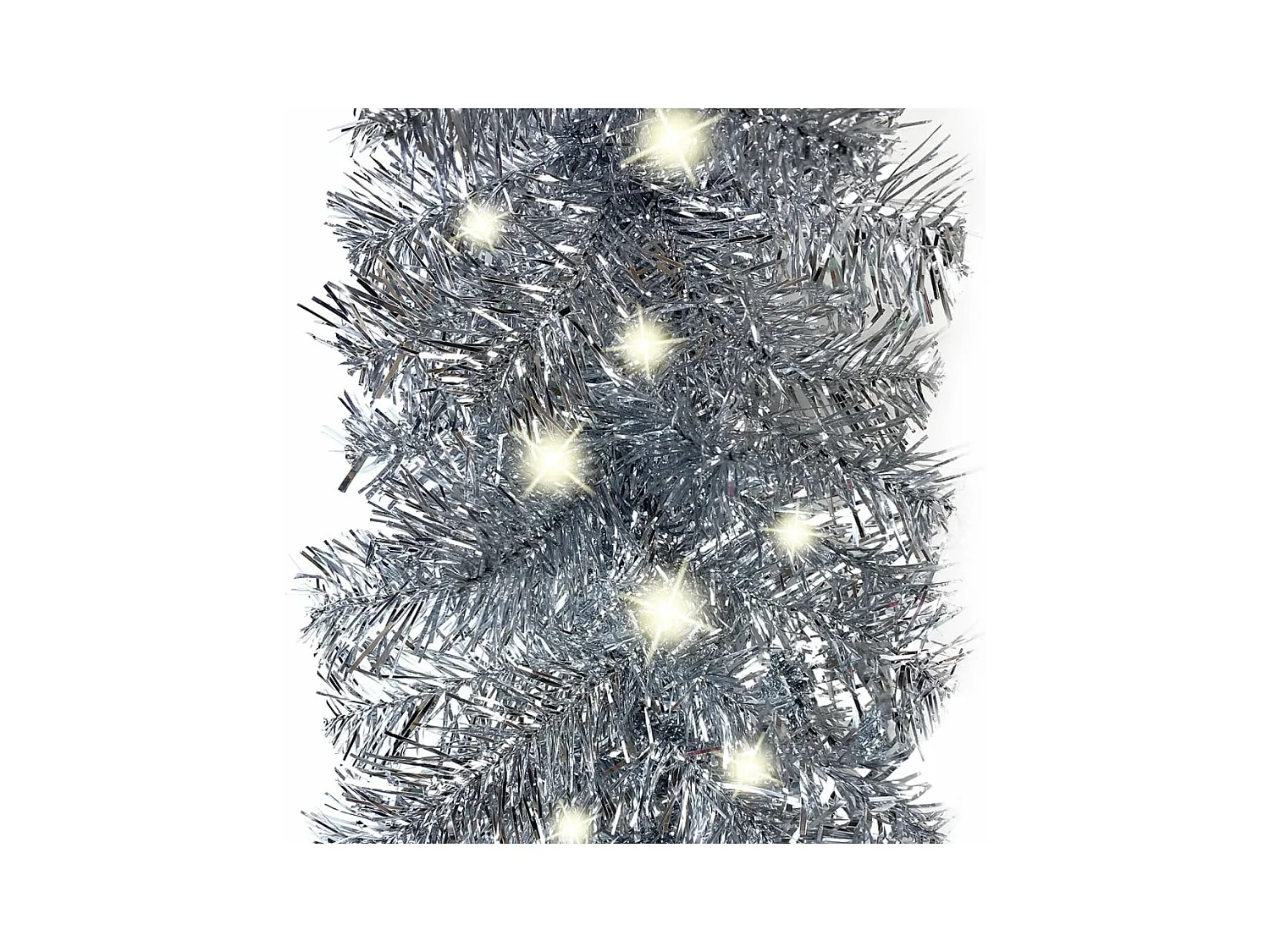 Guirlande de Noël avec lumières LED 20 m Argenté