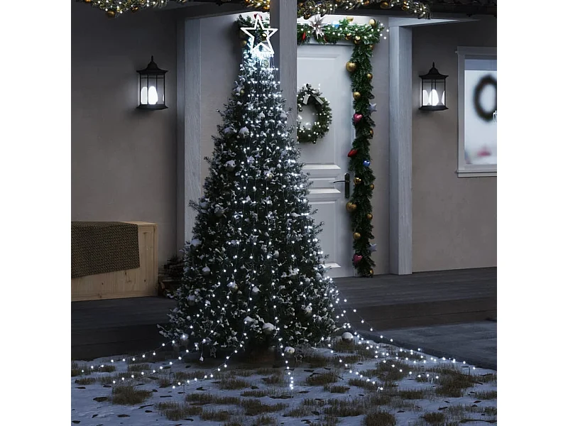 Guirlanda de árvore de Natal 320 LED branco frio 375 cm