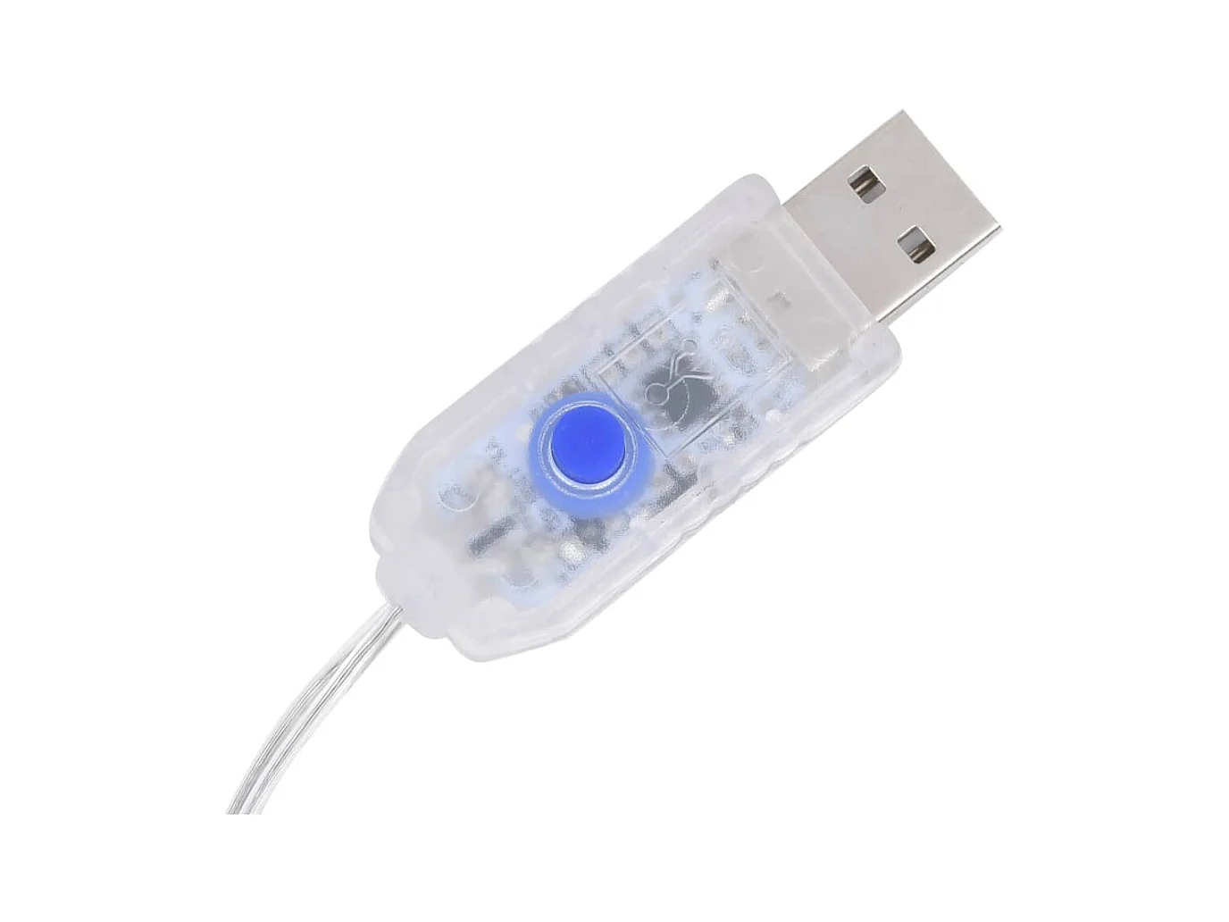 Guirlande de sapin de Noël 320 LED blanc froid 375 cm