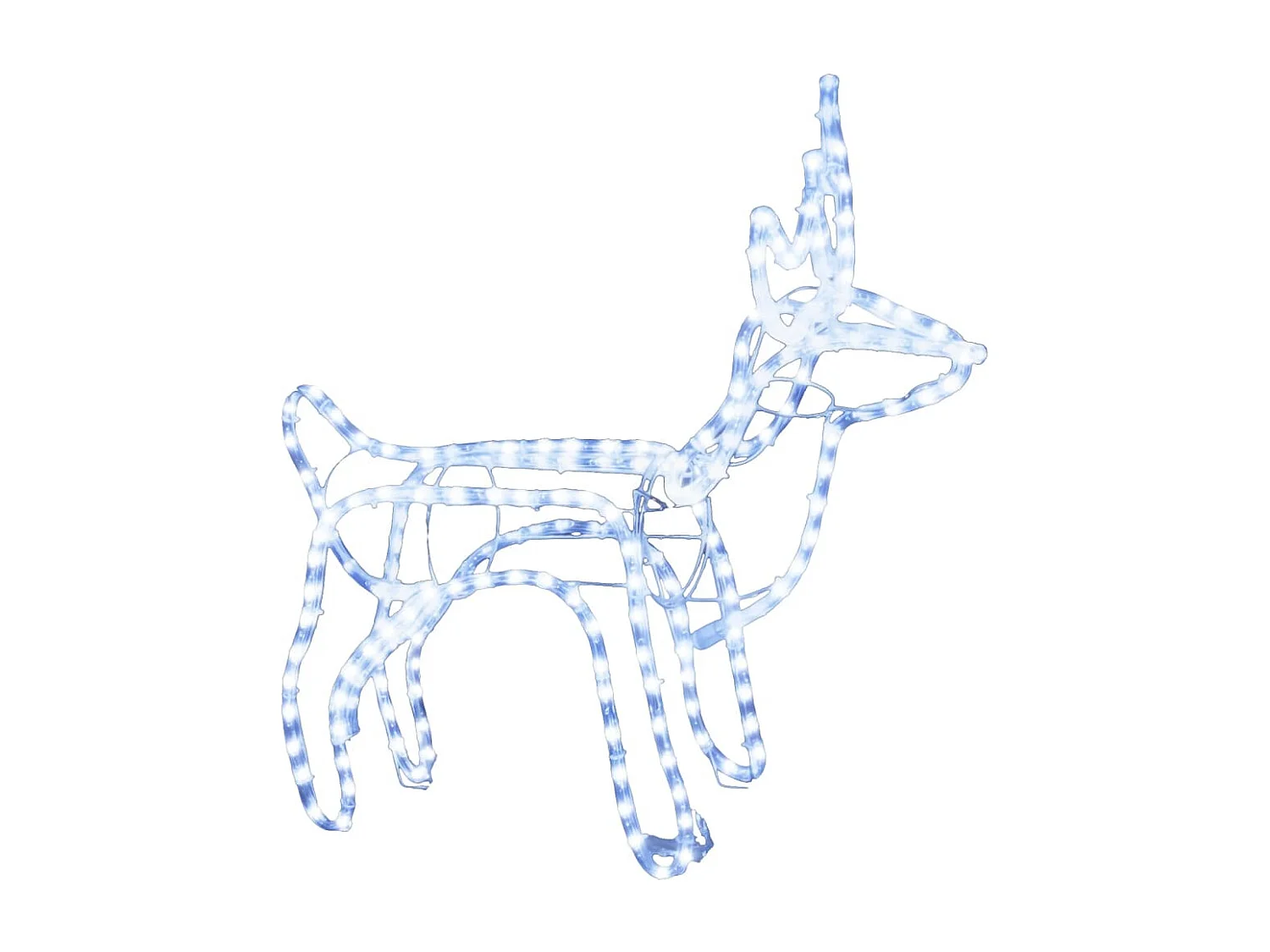 Renna natalizia Bianco freddo 60x30x60 cm