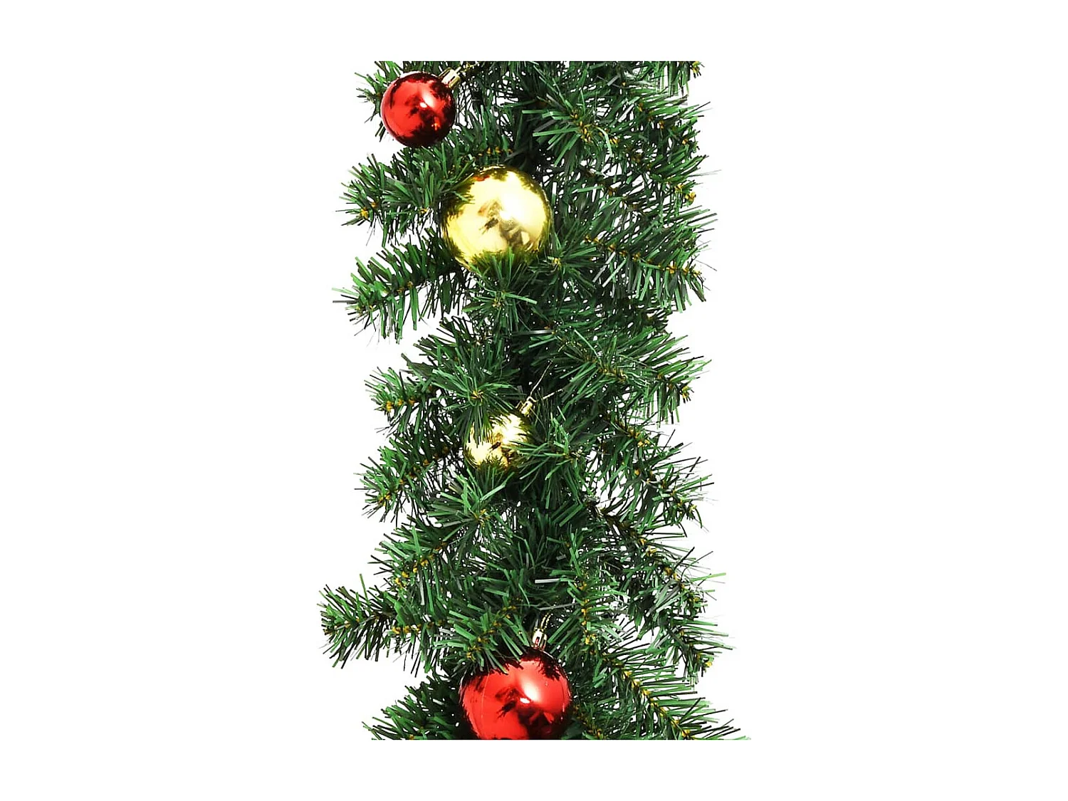 Guirlande de Noël décorée avec boules et lumières LED 5 m