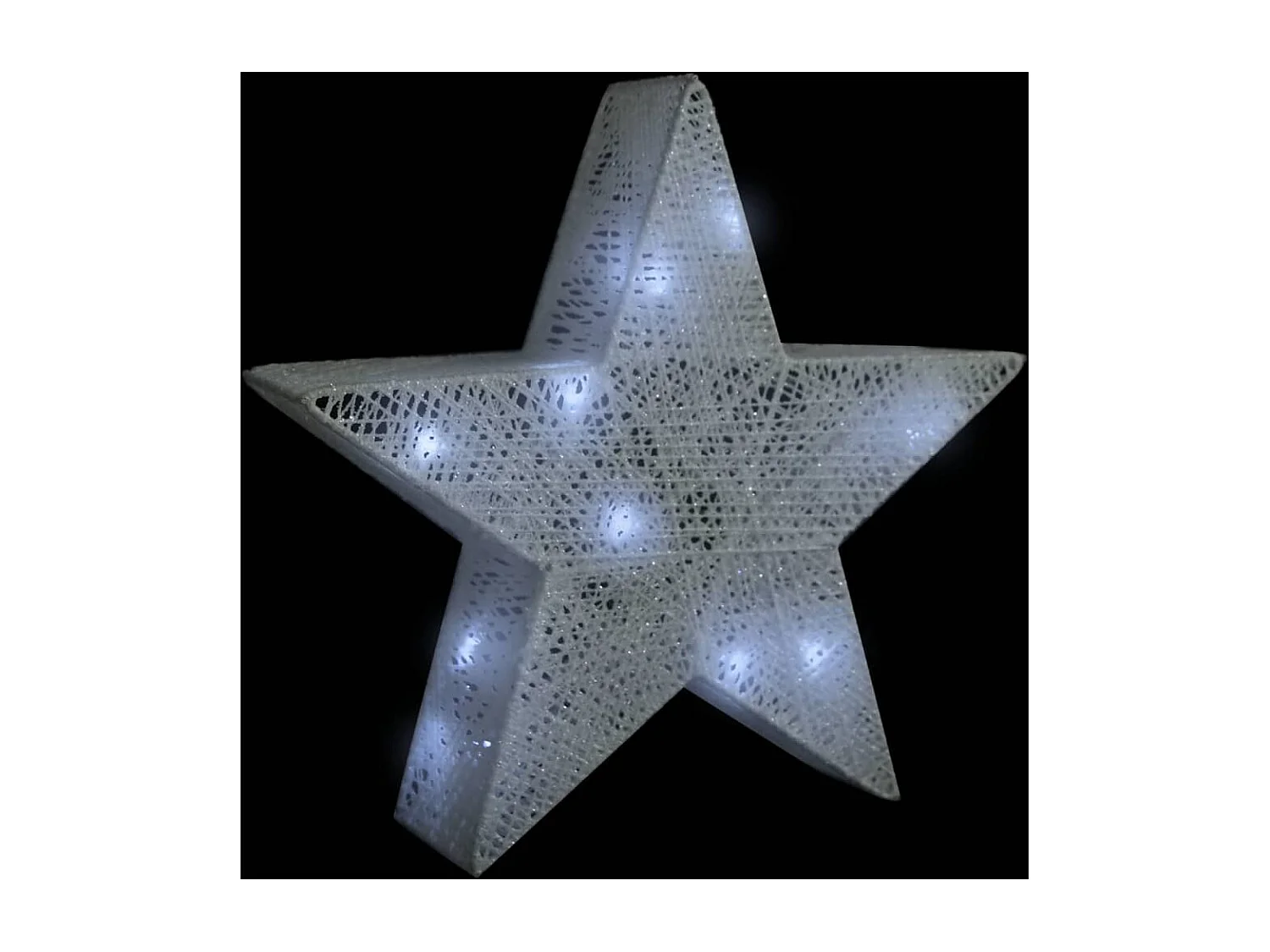 Étoile de décoration de Noël 3pcs Blanc LED Extérieur Intérieur