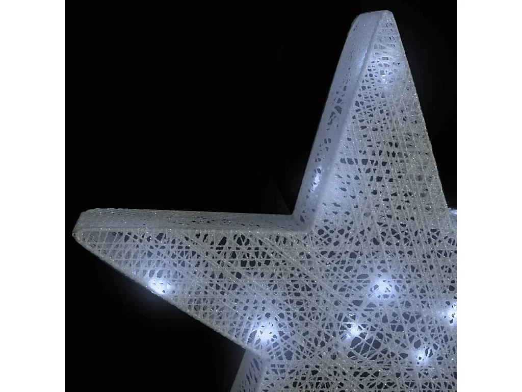 Étoile de décoration de Noël 3pcs Blanc LED Extérieur Intérieur