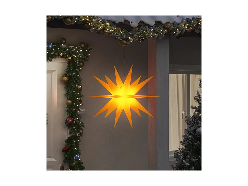 Luce natalizia con LED giallo pieghevole 100 cm