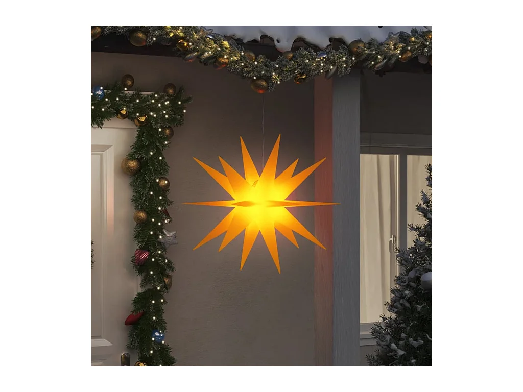 Luce natalizia con LED giallo pieghevole 100 cm