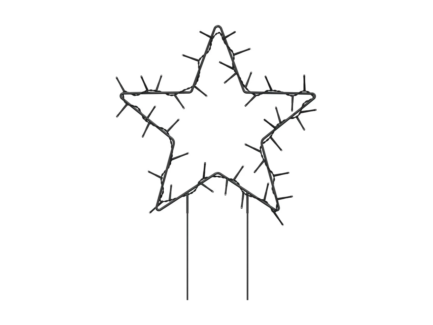 Estacas de decoração de luz de estrela de Natal 3 unidades 50 LED 29 cm