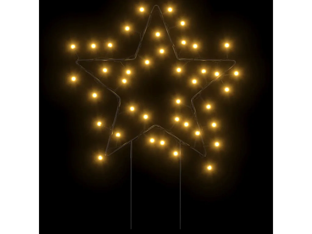 Estacas de decoração de luz de estrela de Natal 3 unidades 50 LED 29 cm