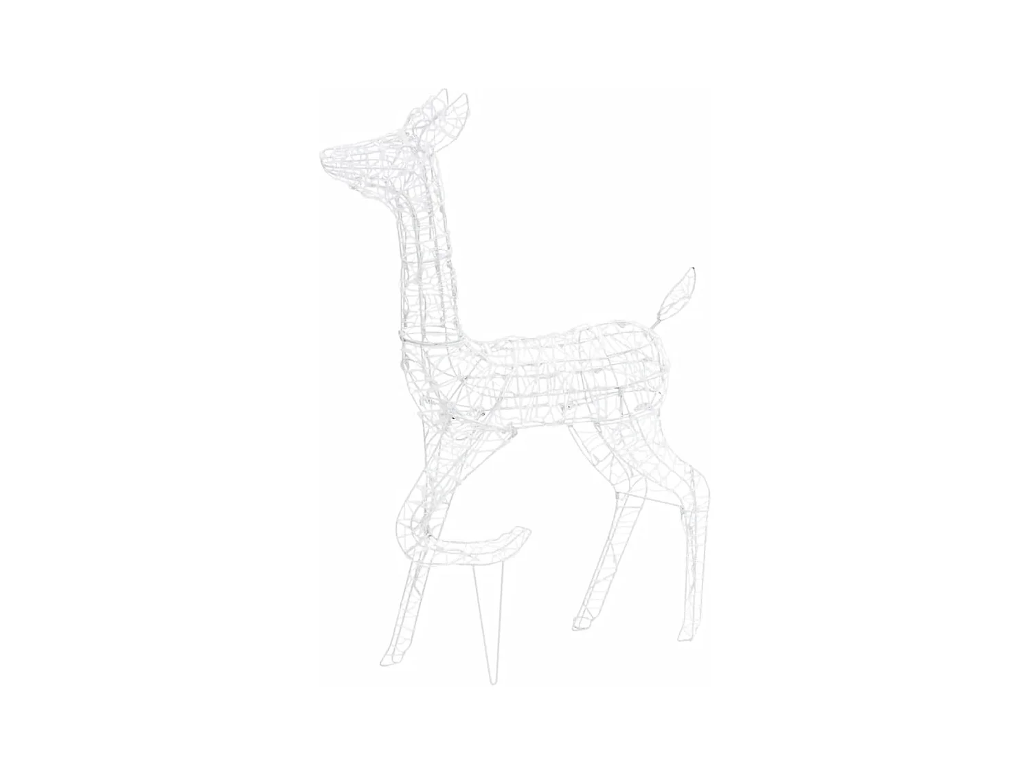 Famille de rennes de décoration Acrylique 300 LED blanc froid