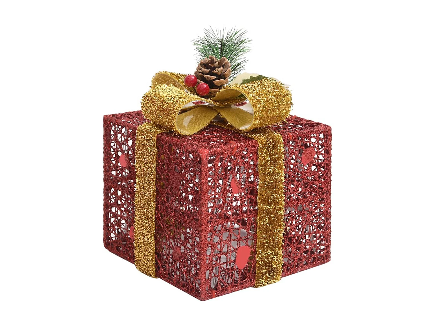 Boîtes-cadeaux de Noël décoratives 3 pcs Extérieur Intérieur