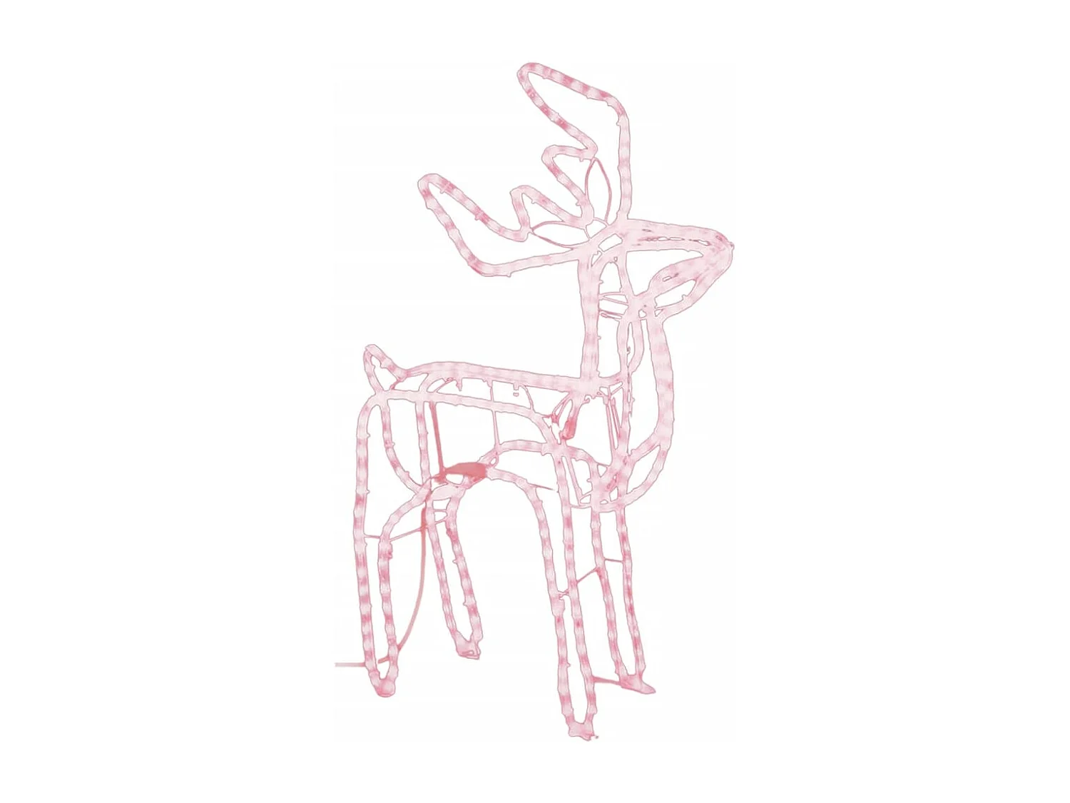 Rena de Natal Branco quente 76x42x87 cm