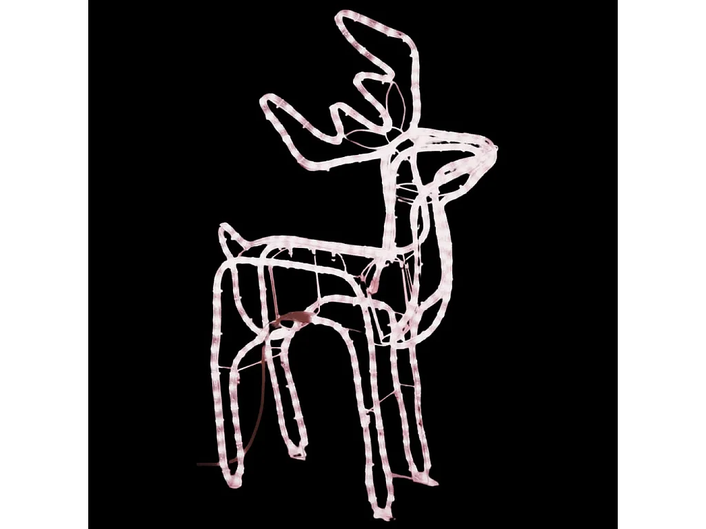 Rena de Natal Branco quente 76x42x87 cm