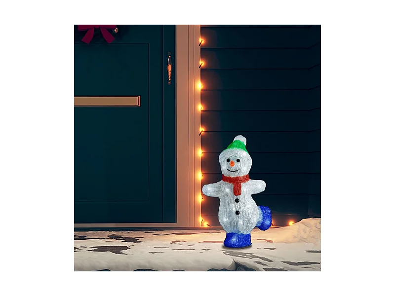 Weihnachtsschneemann-Silhouette LED Acryl 30 cm