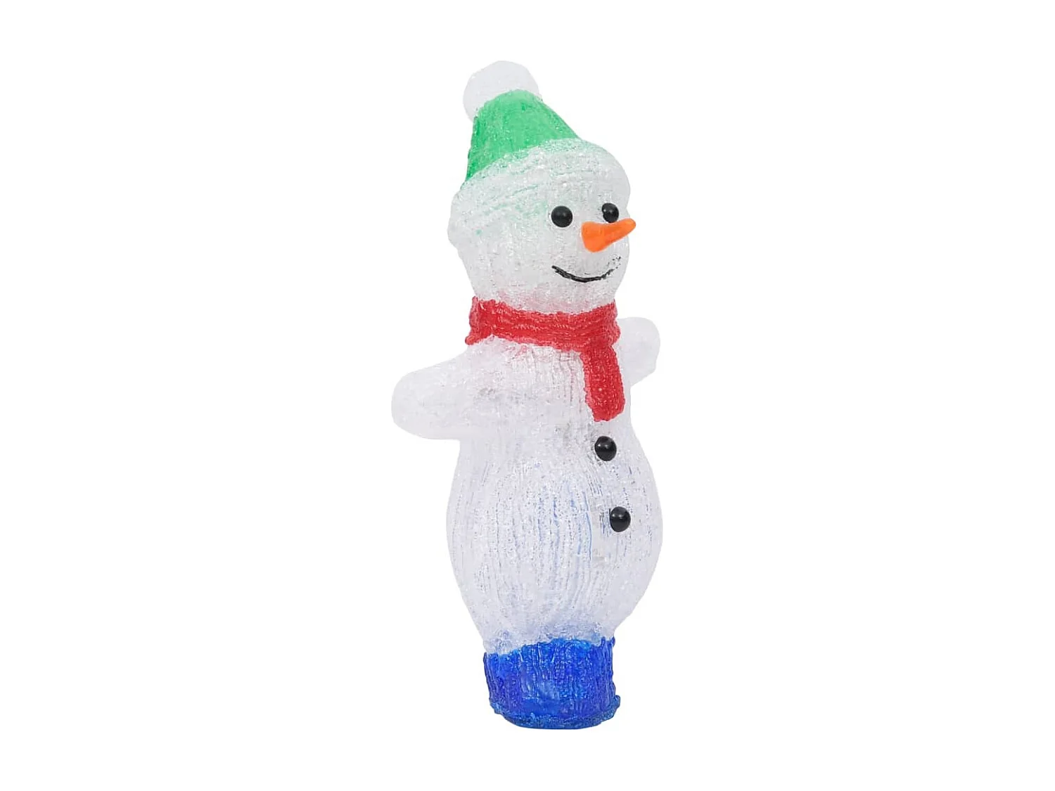 Silhouette de bonhomme de neige de Noël LED Acrylique 30 cm