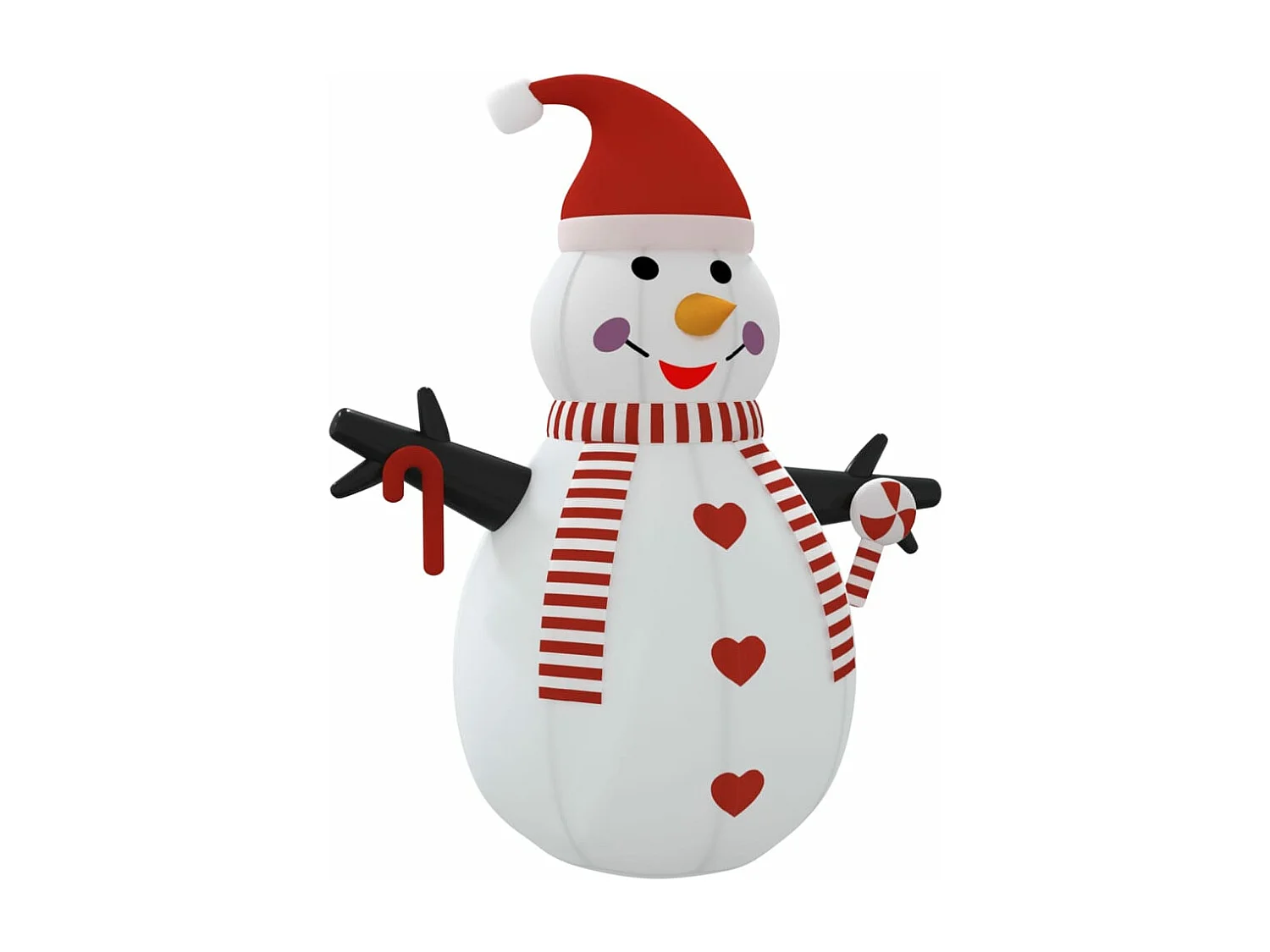 Boneco de neve inflável com LED 360 cm