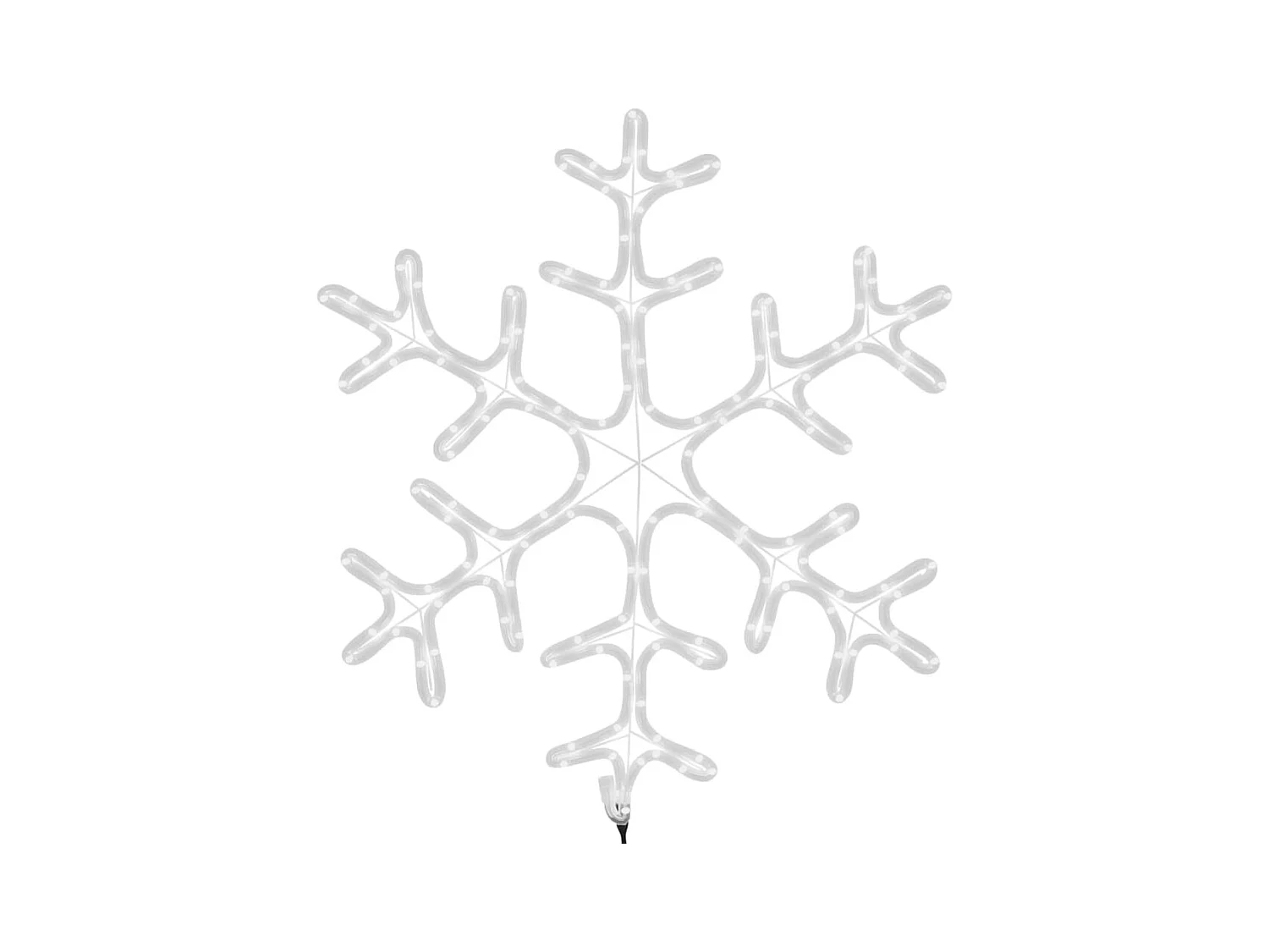 Kerstsneeuwvlokfiguur en 144LED Warm Wit 59x59cm