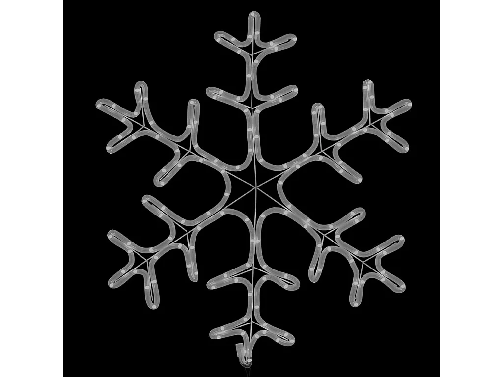Figura de floco de neve de Natal e 144LED branco quente 59x59cm