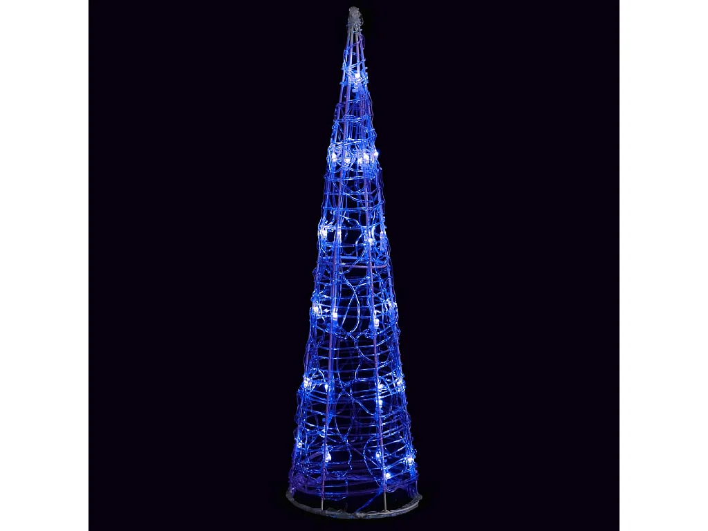 Cône lumineux décoratif pyramide à LED Acrylique Bleu 60 cm
