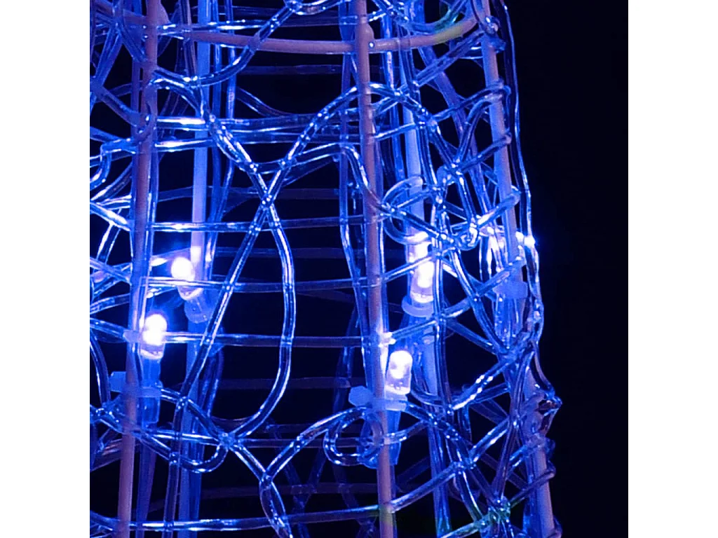 Cône lumineux décoratif pyramide à LED Acrylique Bleu 60 cm