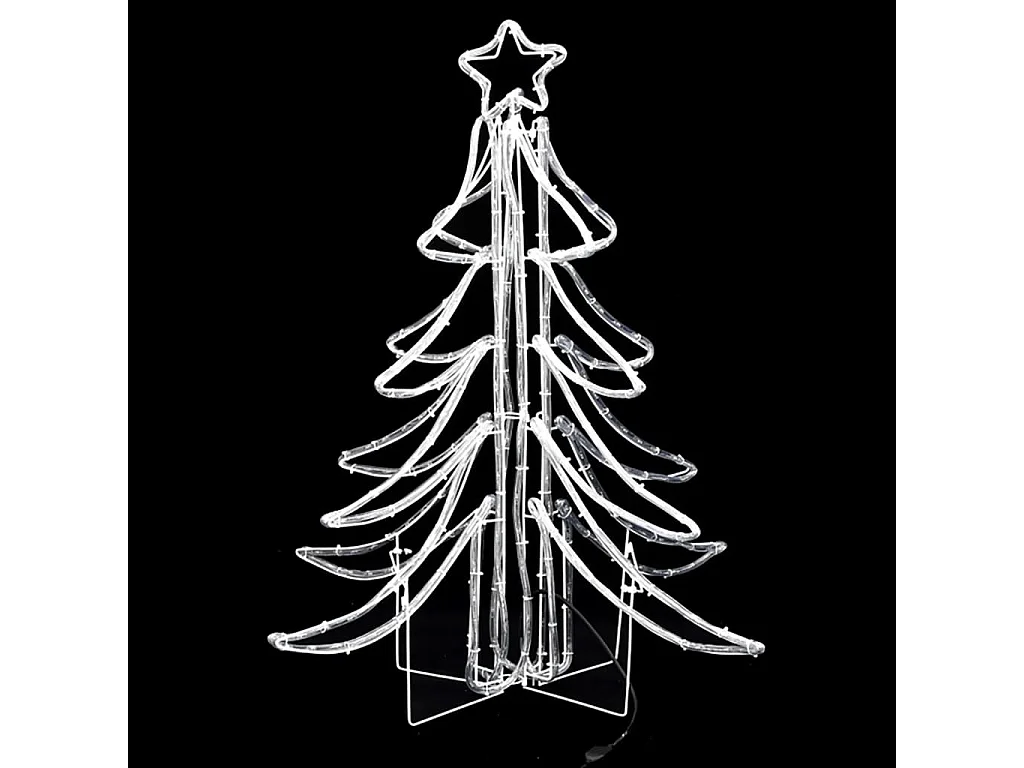 Árvore de Natal dobrável com LED branco quente 87x87x93 cm