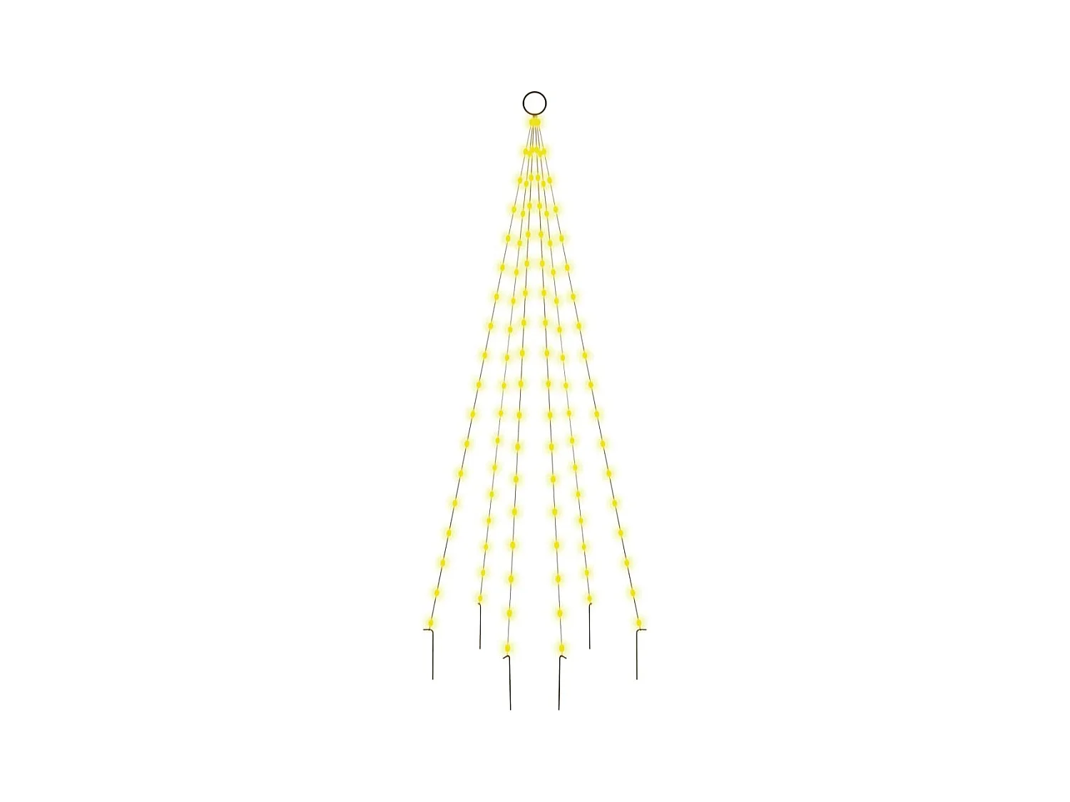 Weihnachtsbaum am Fahnenmast 108 LED warmweiß 180 cm