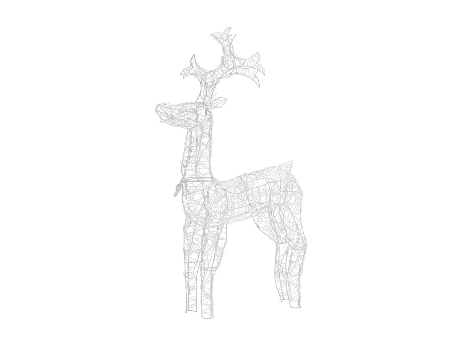 Decorazione natalizia renna 90 LED 60x16x100 cm Acrilico